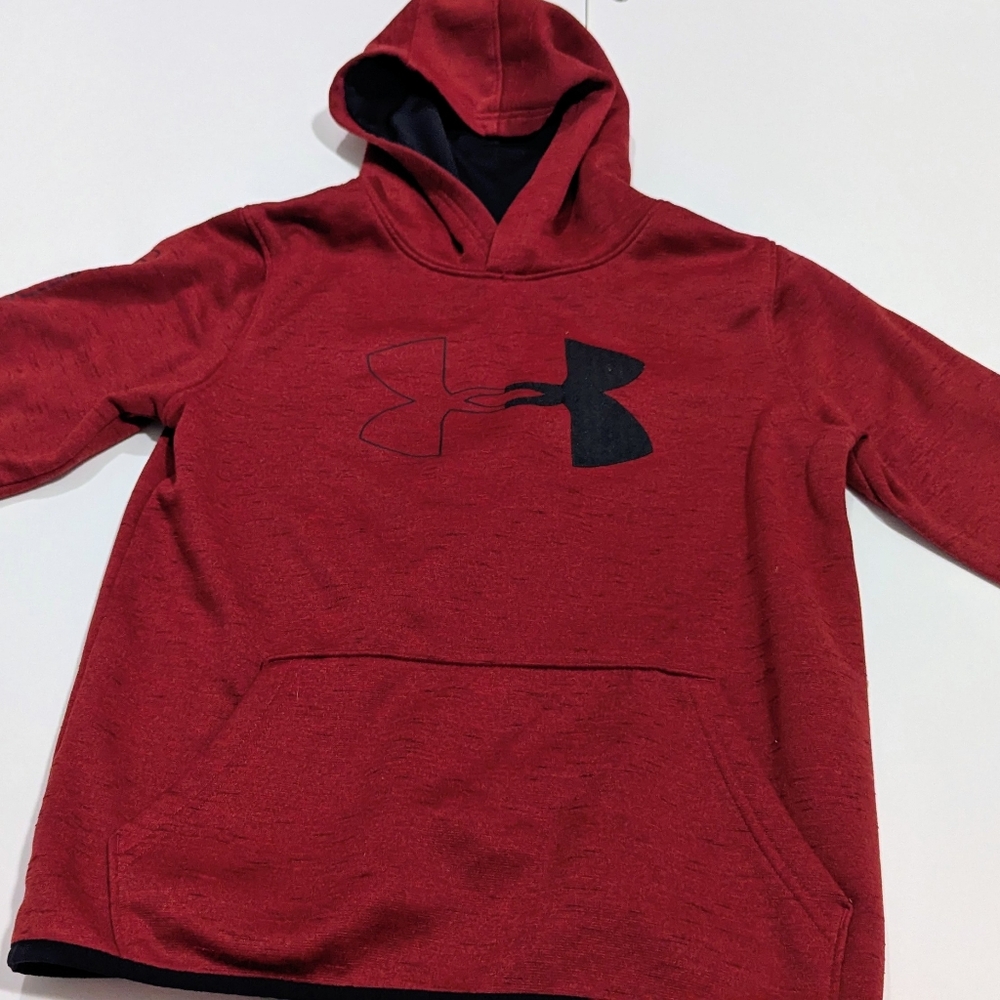 Under Armour Youth Large Burgundy Wine Hoodie Boys